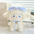 Cute soft white sheep plush stuffed animal toy with blue plaid bow headband variant - 20cm / Blue