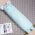 Cute light blue bear-shaped long body pillow with soft textured cooling fabric - Ice Silk-Elephant