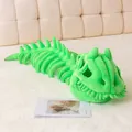 Tocado de esqueleto de dinosaurio de felpa verde vibrante para disfraces de fiesta curiosos. - Cabeza y Esqueleto de Dinosaurio / 75cm/Estilo Niños/Versión Silenciosa / Verde