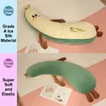 Long oreiller de corps en forme de banane avec soie glacée rafraîchissante et peluche douce - 100cm / Vert