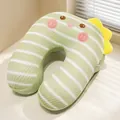Almohada cervical de espuma viscoelástica en forma de U con diseño de cerdo verde - 25*23cm / Dinosaurio