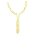 Vue détaillée de l'applique de décolleté en dentelle brodée ethnique dorée sur blanc. - Style Broderie Ethnique (LG642) / Beige