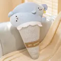 Creative cute blue seal ice cream plush pillow with checkered cone design for sofa - Seal Style / 75cm / Seal Ice Cream Pillow