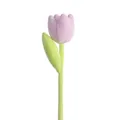 Morbido fiore di tulipano in peluche viola con stelo verde per decorazione ufficio - Tulipano Viola Chiaro