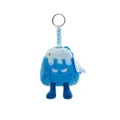 Cute plush snow mountain keychain with a grumpy face design and a blue ribbon tag - Iceberg Style (Mengrongfang B97) / 12cm / Blue