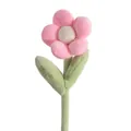 Fiore di peluche rosa con stelo verde, ideale come decoro ufficio o ferma tenda - Girasole Rosa Scuro