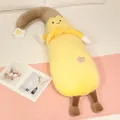 Adorable yellow eggplant shaped plush toy long sleeping body pillow for home decor - 130cm / Yellow