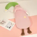 Adorable pink eggplant shaped long plush doll sleep pillow for children and girls - 130cm / Pink
