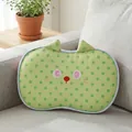 Suave almohada de siesta de espuma viscoelástica con forma de gato y lunares verdes para oficina - 55x35cm / Verde