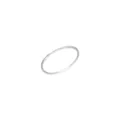 Minimalist 999 sterling silver plain band knuckle ring for women with polished silver finish - Size 7 (HK) / Silver