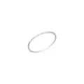 Minimalist 999 fine silver smooth plain band ring with elegant polished silver finish - Size 9 (HK) / Silver