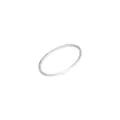 Minimalist 999 sterling silver thin plain circle ring with smooth polished finish - Size 11 (HK) / Silver