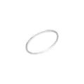 Minimalist 999 pure silver plain band ring for women, simple polished knuckle jewelry - Size 13 (HK) / Silver