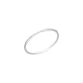 Minimalist 999 fine silver smooth basic band knuckle ring for women in polished silver finish - Size 15 (HK) / Silver