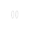Elegant 925 sterling silver hoop earrings with a shimmering textured starry pattern design - 925 Silver / Silver (20mm)