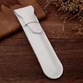 Elegante custodia per penna singola in pelle PU bianca per cancelleria e un regalo - Bianco