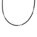 Handmade s925 sterling silver seed bead choker necklace in black and silver colors - 925 Silver / Black