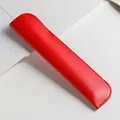 Minimalistische rote Stifthülle aus PU-Leder für Füllfederhalter und Kugelschreiber - Passend für 1 oder 2 Stifte / Rot