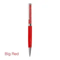 Sleek bright red twist ballpoint pen with sparkling crystal-filled upper barrel detail - Crystal Pen (No. 11) / Red