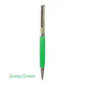 Elegant green crystal rhinestone rotary ballpoint pen with premium metallic accents - Crystal Pen (No. 11) / Green