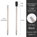 Detailed 70mm metal ballpoint pen refill featuring black ink and a 0.7mm bullet tip - Black