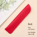 Rote Leder-Federtasche, minimalistische Aufbewahrungshülle für kreative Büroartikel - Rot
