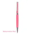 Elegant watermelon red crystal ballpoint pen featuring a sparkling rhinestone filled barrel - Crystal Pen (No. 11) / Watermelon red