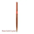 Rose gold metal ballpoint pen with sparkling red crystals in the barrel - Crystal Pen (No. 11) / Rose Gold Crystal