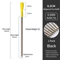 82mm black metal ballpoint pen refill with 0.5mm bullet tip for smooth writing - 8.2 / Black