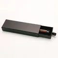 Boîte cadeau élégante noire pour stylo avec tiroir en papier texturé pour affaires - 16.5x5x2.5cm / Noir