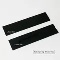 Minimalistische schwarze Papiertüte mit Fensterausschnitt, Vorder- und Rückseite - Fenster-Stil / Schwarz