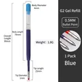 Professional blue water-based pen refill with 0.5mm bullet tip for rollerball pens - Blue