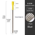 High quality 8.2cm metal ballpoint pen refill with blue ink and 0.5mm bullet tip - 8.2 / Blue