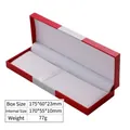Caja de regalo roja rectangular para bolígrafo, exterior 175x60x23mm, interior 170x55x10mm - Caja de Bolígrafos Cuadrada Abatible (045) / Rojo