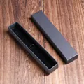 Elegant black cardboard pen gift box with soft velvet lining for single pen storage - 16.3*3*2cm / Black