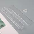 Astuccio triangolare in plastica trasparente porta penne minimalista organizer per ufficio - 15.6*3.0-Trasparente