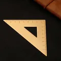 Vintage brass isosceles triangle ruler for precision drawing, drafting, and measuring tasks - Brass Triangle Ruler (006) / 1.0mm Thick