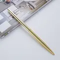 Elegant slim gold metal ballpoint pen with twist mechanism for business - 0.7mm Bullet Tip / Gold