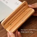 Estuche de madera de arce para bolígrafos con cierre magnético y doble ranura - Set de Bolígrafo (1+1 Con Recambio) / Paquete de 2