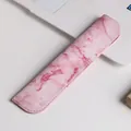 Pink marble pattern PU leather pen sleeve pouch protective cover for fountain pens - Pink Purple Marble