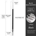Black 0.5mm bullet tip water-based pen refill for crystal rollerball pens 1pc - Black