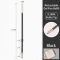 Professional black 0.5mm bullet tip retractable gel pen refill with 9.7cm length - Gel Ink (0.5mm) / Black