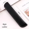 Funda protectora de cuero PU negro para lápiz táctil o bolígrafo, 160x30mm - Negro