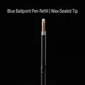 Blue ballpoint pen refill featuring a bullet tip and protective wax seal for smooth writing - Wax-Sealed Ballpoint Refill / Blue