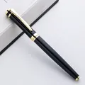 Elegant 3035 model black metal rollerball pen featuring professional gold trim accents - Black Lacquer (Gold Trim)
