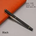Elegant 801 full metal black ballpoint pen with gold trim details - Black