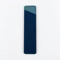 Custodia per penne in pelle PU con apertura obliqua, blu scuro - Azzurro