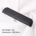 Funda protectora de cuero PU negro para Apple Pencil con dimensiones y peso detallados - Funda Sencilla para Lápiz / Negro