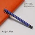 High-quality royal blue full metal copper barrel rollerball pen with elegant gold accents - Sapphire Blue