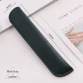 Blaugraues PU-Leder Etui für Eingabestifte oder Apple Pencil, 160 mm x 30 mm Hülle - Graublau
